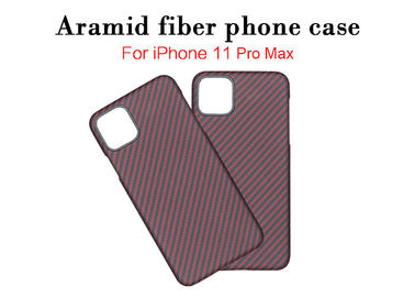 मजबूत सुरक्षात्मक iPhone 11 प्रो मैक्स अरामिड फोन केस कार्बन फाइबर फोन केस