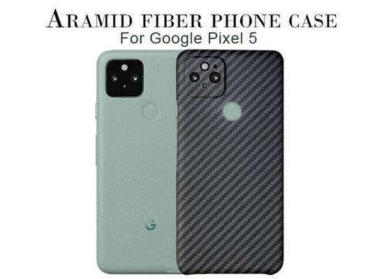 Google Pixel 5 कार्बन फाइबर केस के लिए ब्लैक अरामिड फाइबर फोन केस