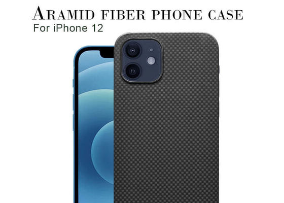 मिलिट्री ग्रेड प्रोटेक्शन ब्लैक कलर iPhone 12 Aramid कार्बन फाइबर केस