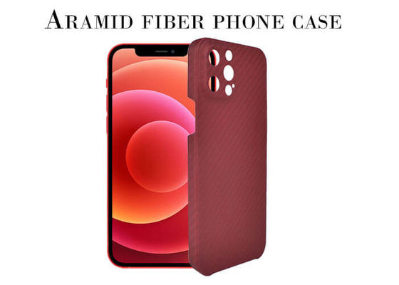 IPhone 12 प्रो मैक्स के लिए रेड कलर कैमरा फुल प्रोटेक्शन Aramid Case एसजीएस