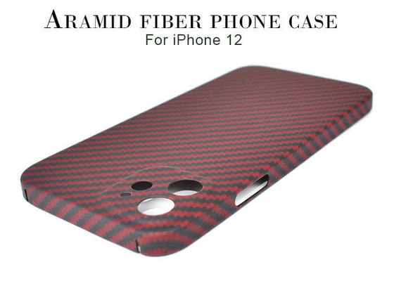 IPhone 12 के लिए मैट सरफेस 0.65mm Aramid Fiber फोन केस