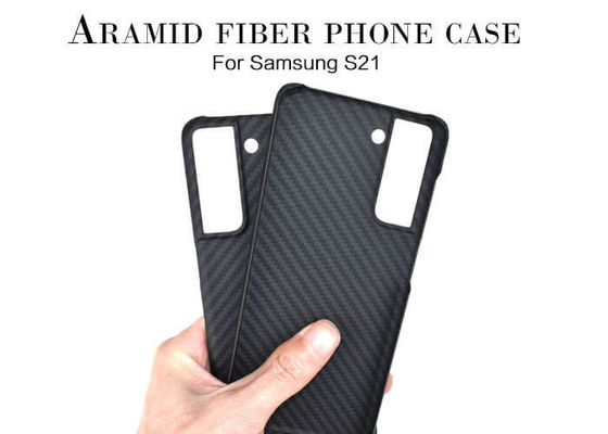 सैमसंग S21 हाफ कवर Aramid फाइबर फोन केस कार्बन केस