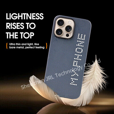 आईफोन 17 प्रो के लिए ग्लो इन द डार्क सुपर लाइट अरामाइड कार्बन फाइबर मोबाइल कवर