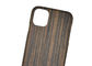विरोधी फिंगरप्रिंट iPhone 11 उत्कीर्ण आबनूस लकड़ी फोन के मामले