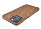IPhone 12 प्रो मैक्स के लिए प्रतिरोधी सुपर पतला लकड़ी फोन केस पहनें