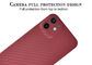कार्बन फाइबर फोन केस iPhone 12 मिनी लाल रंग Aramid फाइबर प्रकरण
