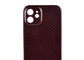 आईफोन 12 के लिए लाइटवेट ग्लॉसी सरफेस अरिमिड फाइबर फोन केस रेड